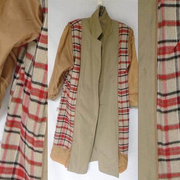 Vtg Classic Khaki Trench Coat with Zip Out Lining - Picture 8 of 8